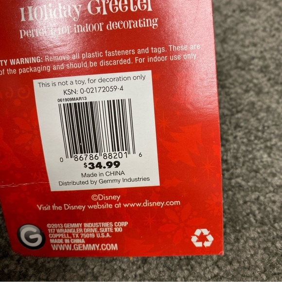 Gemmy Disney Mickey & Minnie Mouse 22” Standing Plush-Christmas Decoration 2013 - Picture 7 of 10